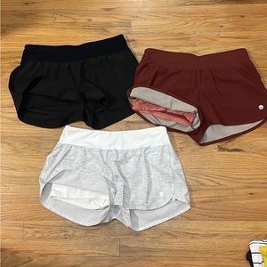 3 pairs of Senita swift shorts, size medium